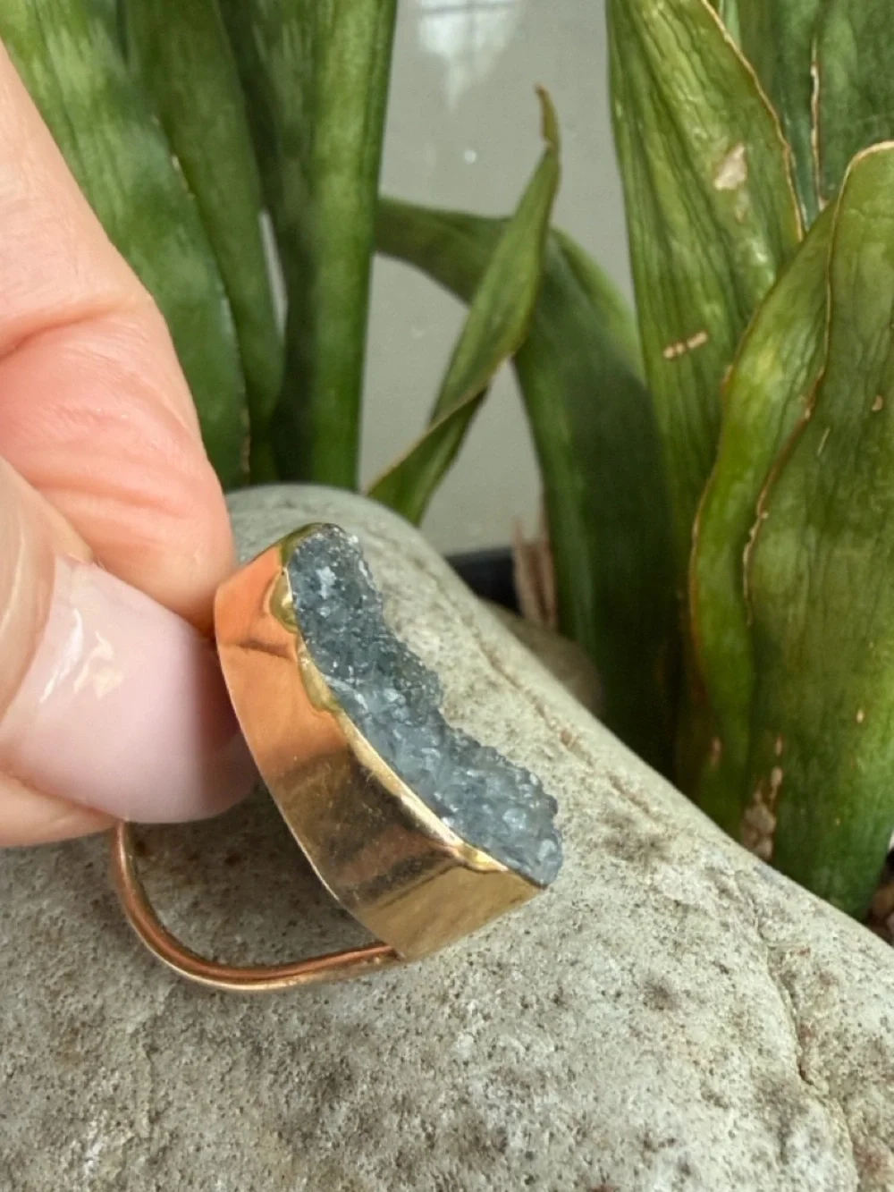 14k druzy ring - Picture 9 of 11